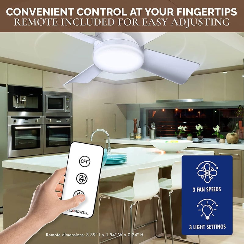 BELLHOWELL Socket Breeze Modern Ceiling Fans with LED Lights, 10" LED E26/E27 Screw Base Mini Light Socket Fan with Cord for Bedroom, Living Room, Kitchen, Balcony - Image 5